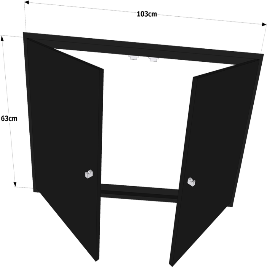 Puerta para módulos Linea – Acero lacado (Negro/Blanco/Marrón/Beige)