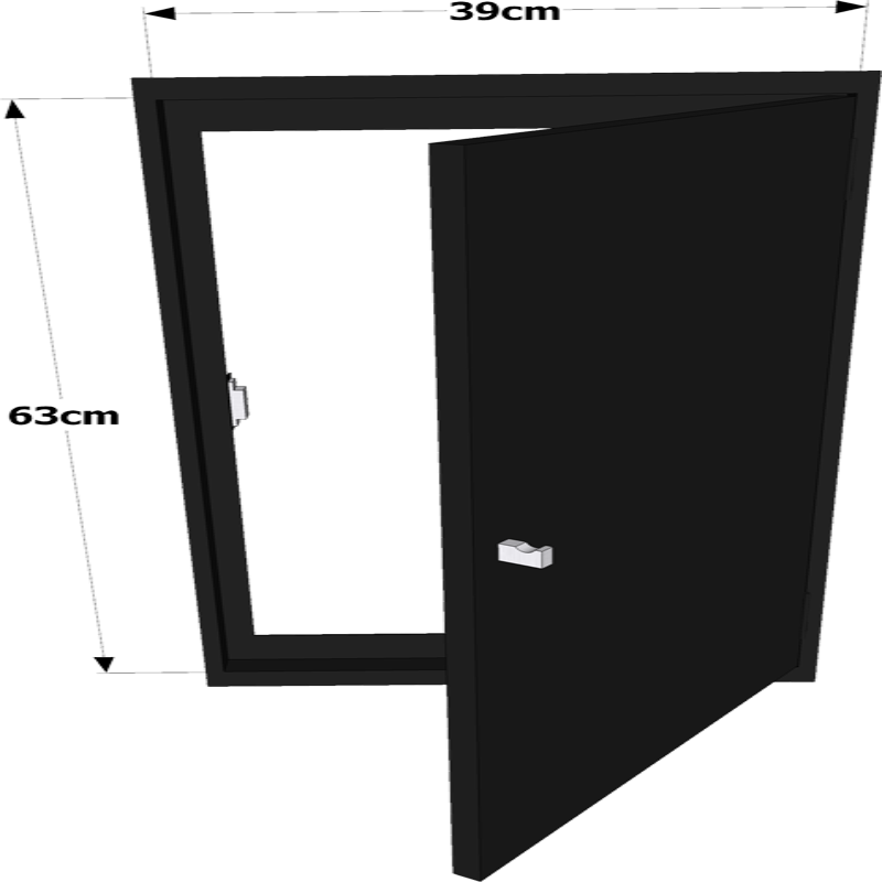 Puerta para módulos Linea – Acero lacado (Negro/Blanco/Marrón/Beige)