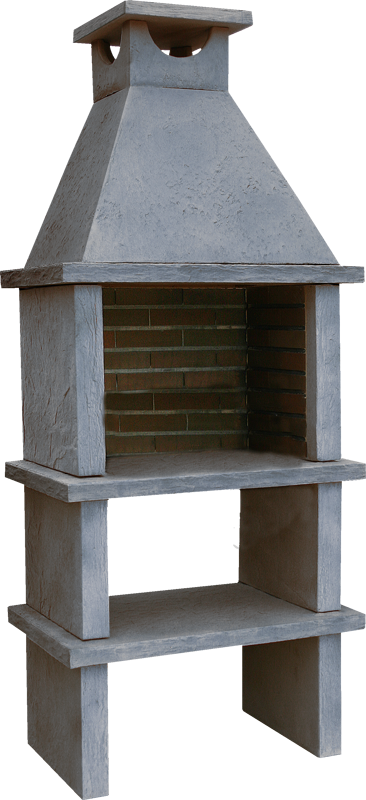 Terra 10 – Barbacoa de piedra reconstituida con parrilla de 60 cm (acero inoxidable opcional)