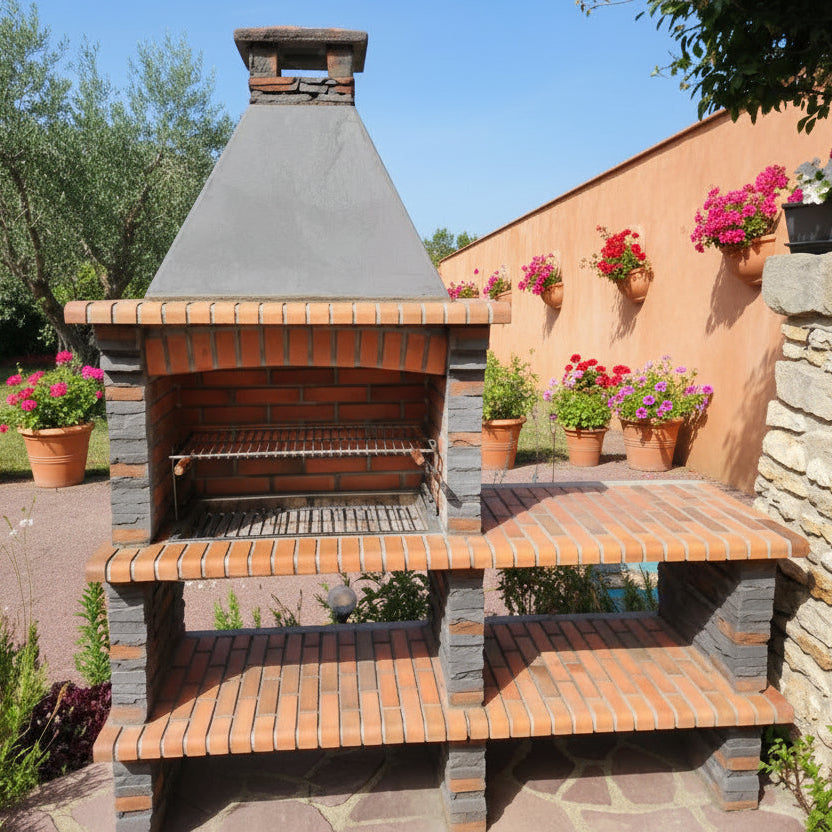 Barbacoa de Piedra Rivieira XL 422 – Con Módulo y Fregadero de Acero Inoxidable