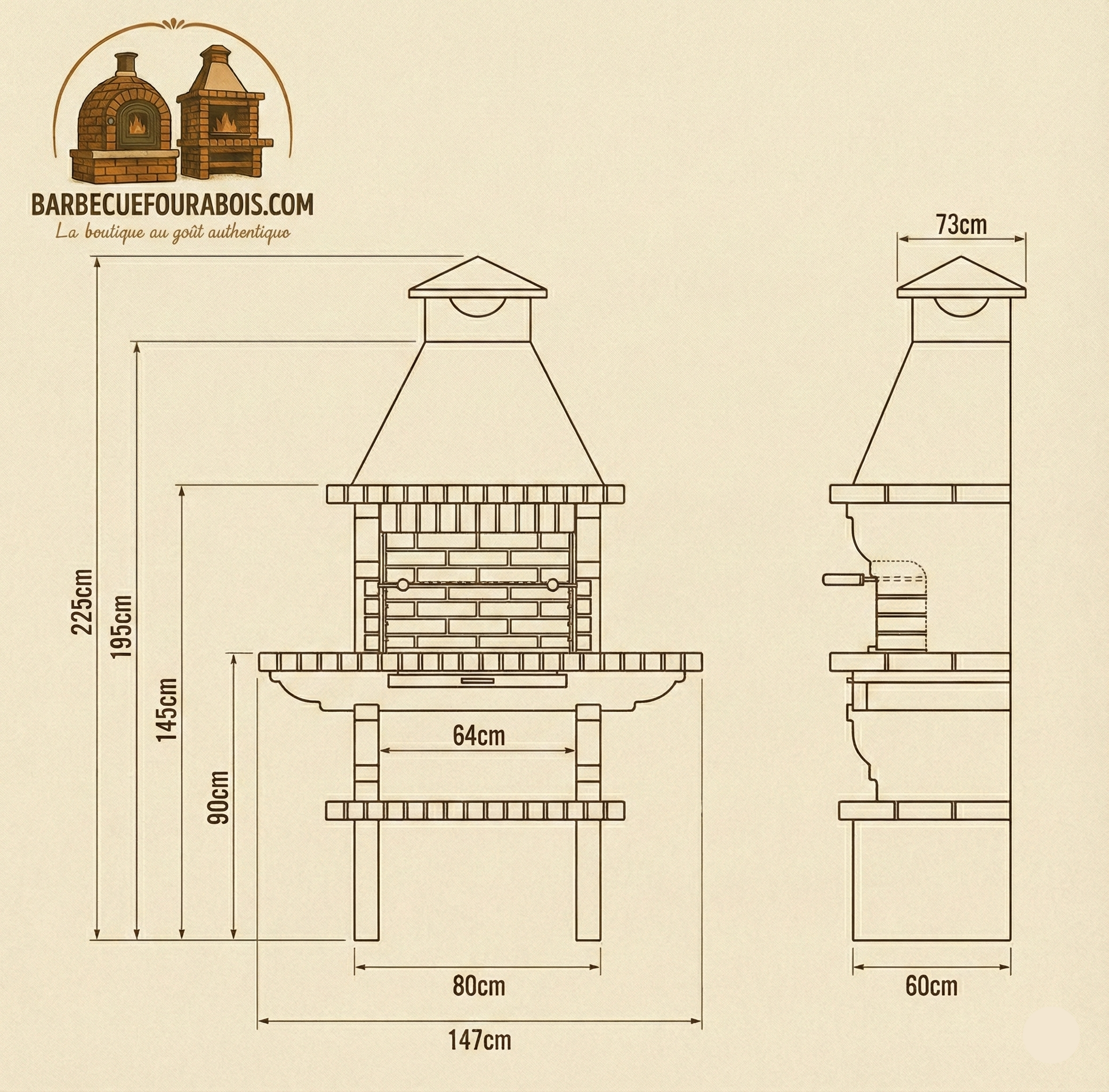 Barbacoa de Ladrillo TerraCotto 106 – Rústica y Artesanía