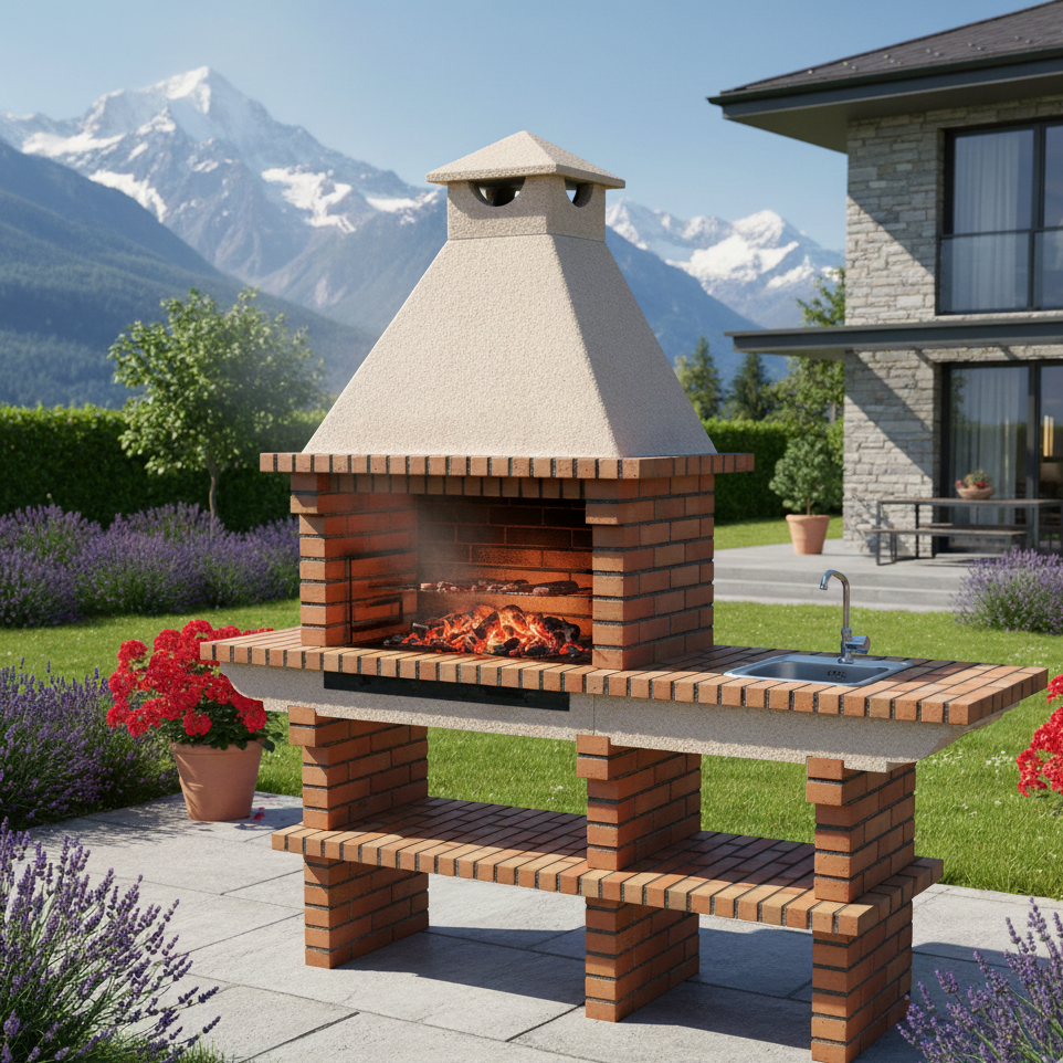 Barbacoa de Ladrillo TerraCotto 139 – Con Fregadero Integrado