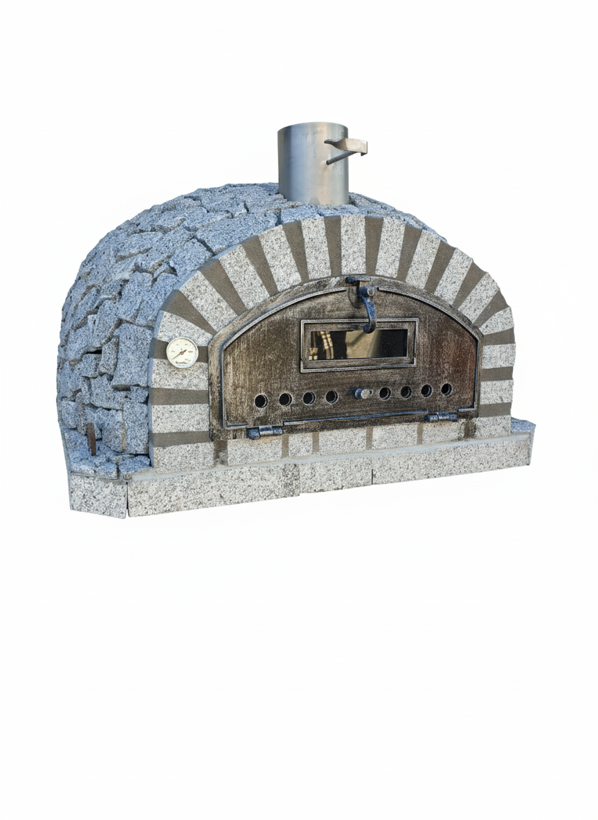 Horno de leña ETNA 100 cm – Acabado de piedra de granito natural