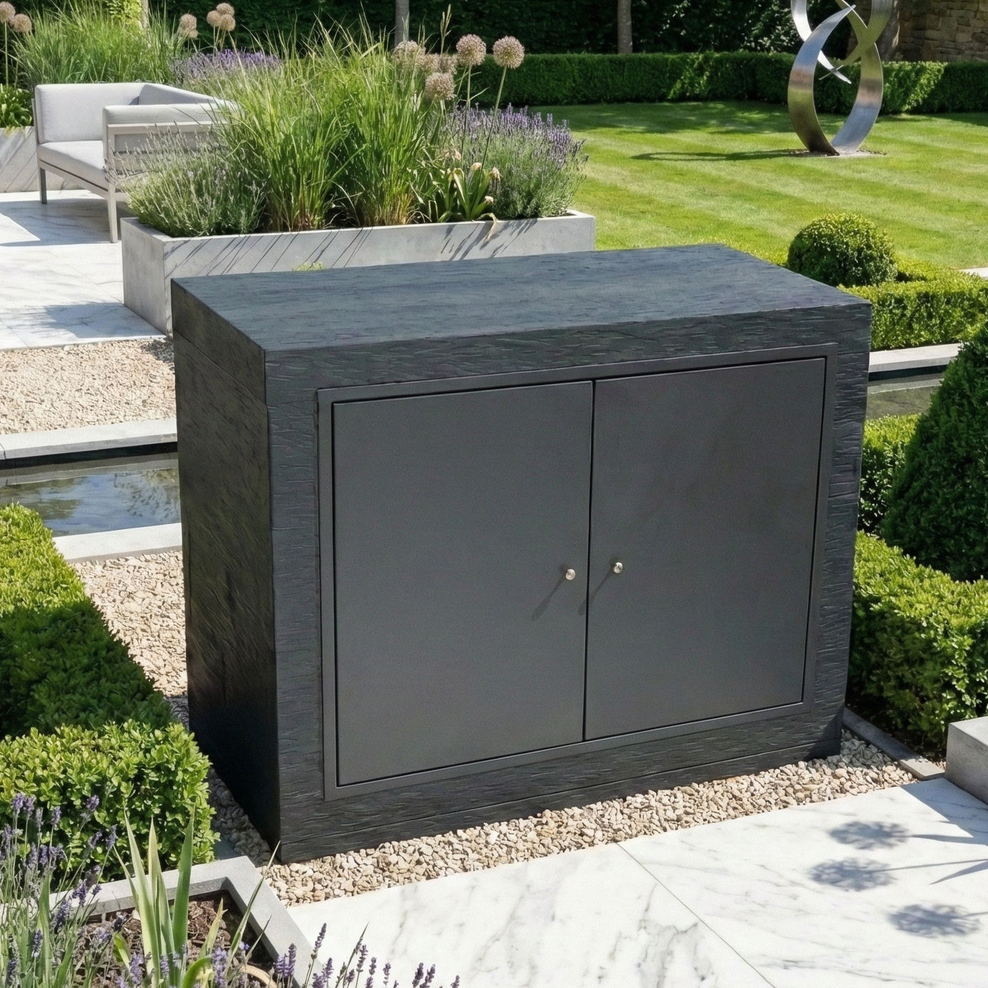 Puerta para módulos Linea – Acero lacado (Negro/Blanco/Marrón/Beige)