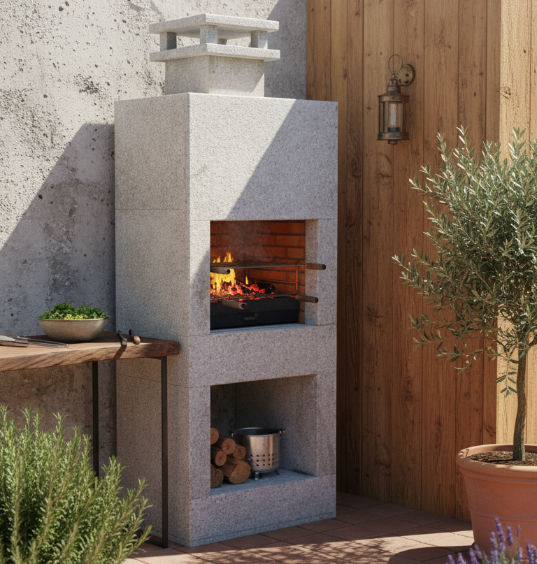 Pietra 059 – Barbacoa de granito moderna