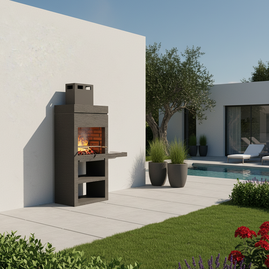 Barbacoa Urban 431 – De Piedra Reconstituida con Borde Lateral