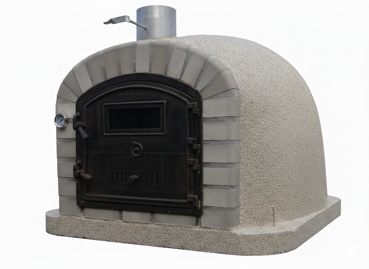 Horno de leña BRACIARO 100 cm – Horno de pizza y asador de ladrillo gris