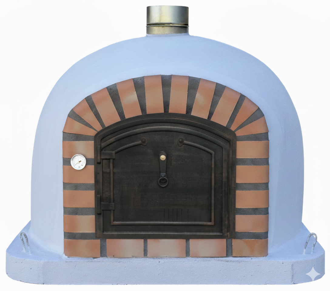 Horno de Leña CENTORO 90 cm – Horno de Pizza con Chimenea Central
