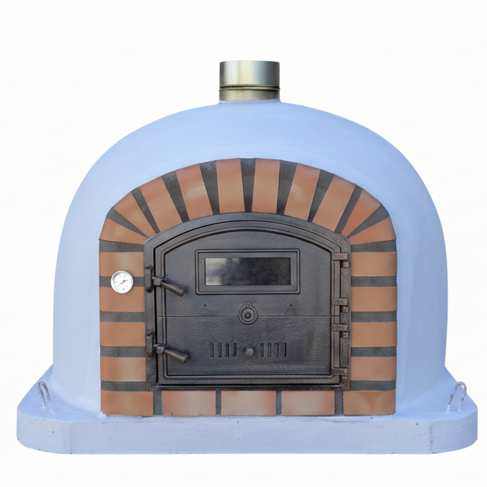 Horno de leña CENTORO 120 cm – Horno de pizza tradicional con chimenea central