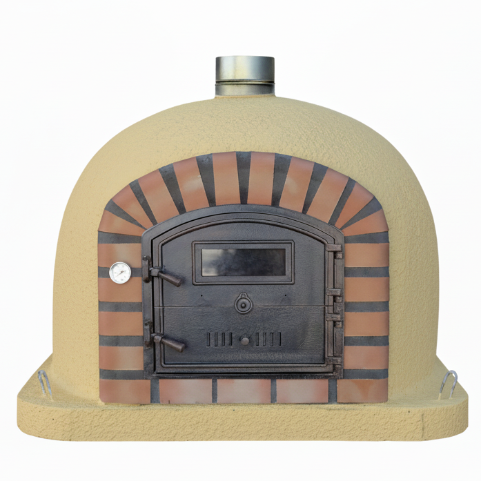 Horno de leña CENTORO 120 cm – Horno de pizza tradicional con chimenea central