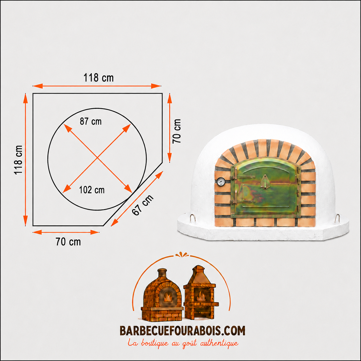 Horno de leña Maestro 120 cm – Horno para pizza y asador de alta gama