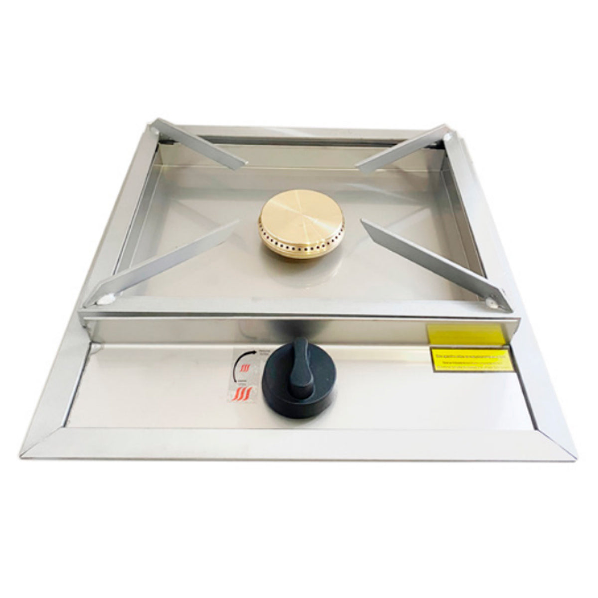 Placa de cocción de gas empotrable de acero inoxidable – Rejilla extraíble (para integrar en la barbacoa)