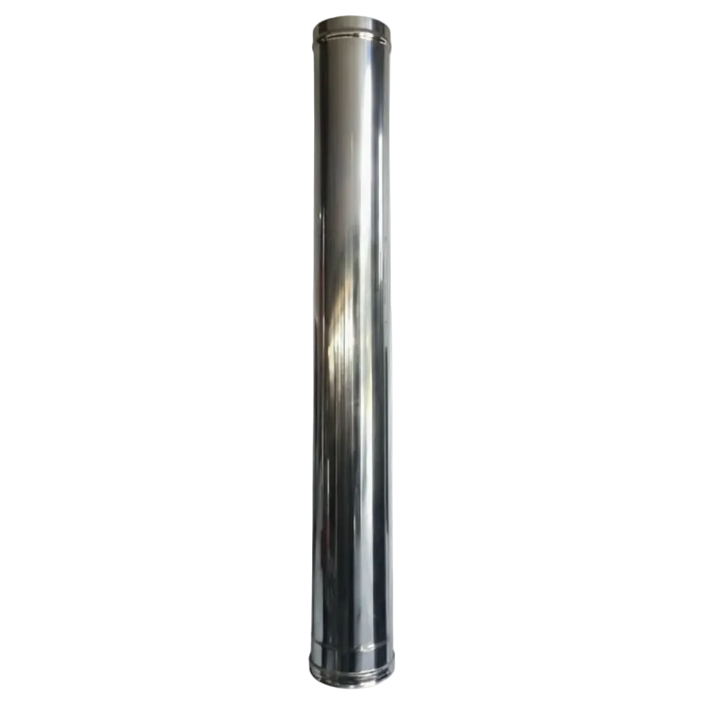 Tubo de chimenea inoxidable 1 m – Ø140 (estándar) o Ø190 (aislado) – Horno de leña