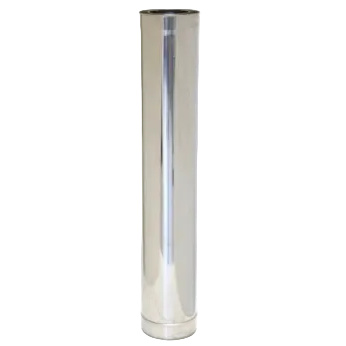 Tubo de chimenea inoxidable 1 m – Ø140 (estándar) o Ø190 (aislado) – Horno de leña