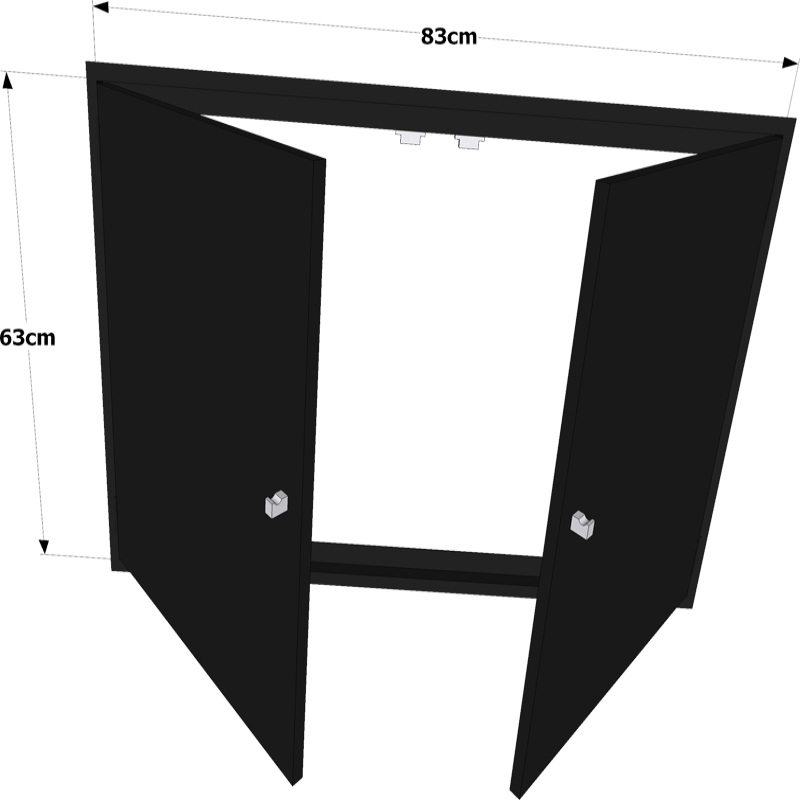 Puerta para módulos Linea – Acero lacado (Negro/Blanco/Marrón/Beige)