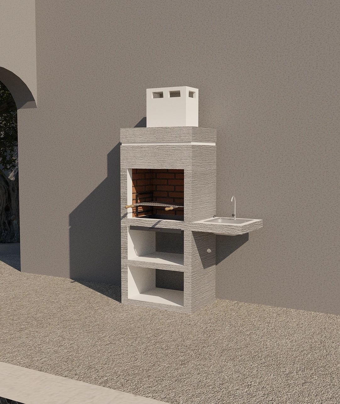 Barbacoa Urban 431 – De Piedra Reconstituida con Borde Lateral