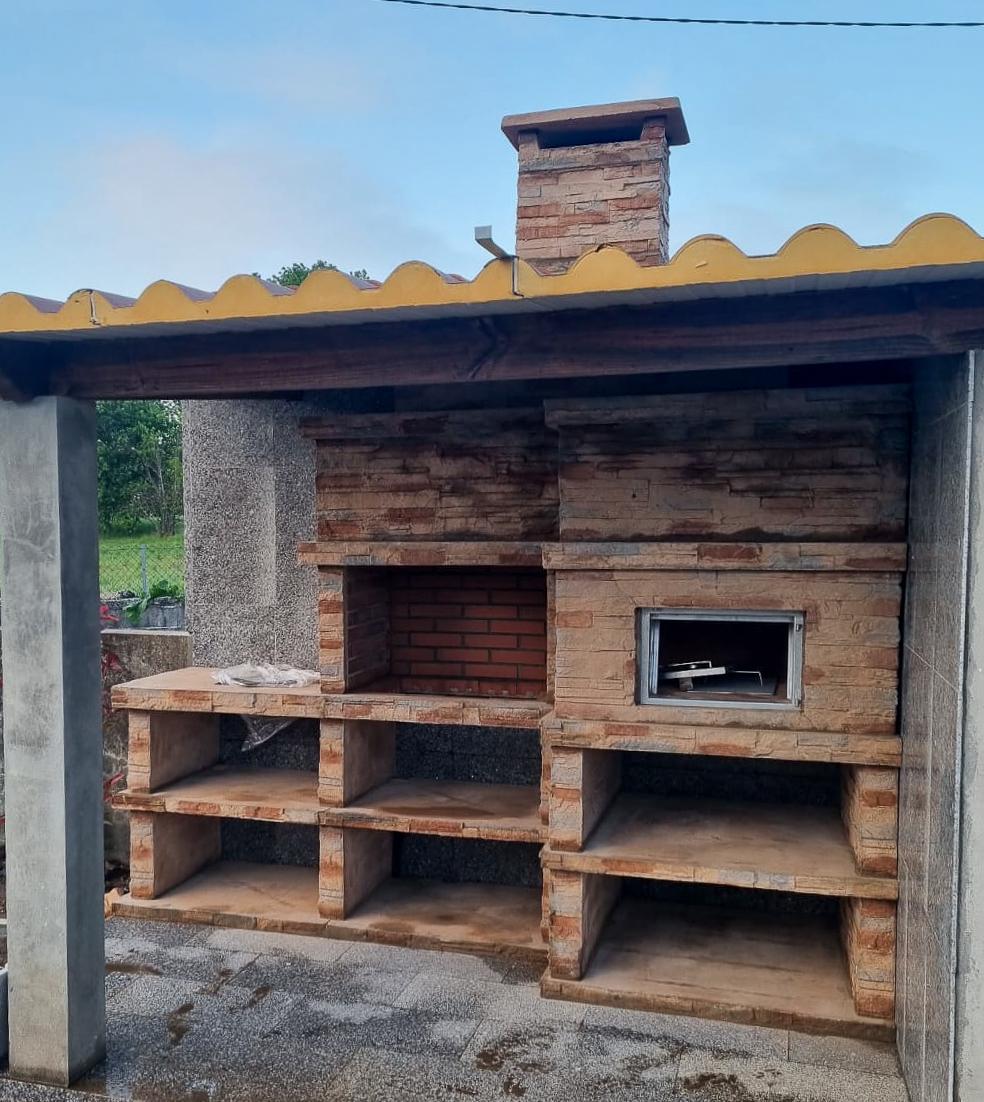 🔥 Barbacoa de obra Rocca Four 464 – Con horno de leña y fregadero lateral