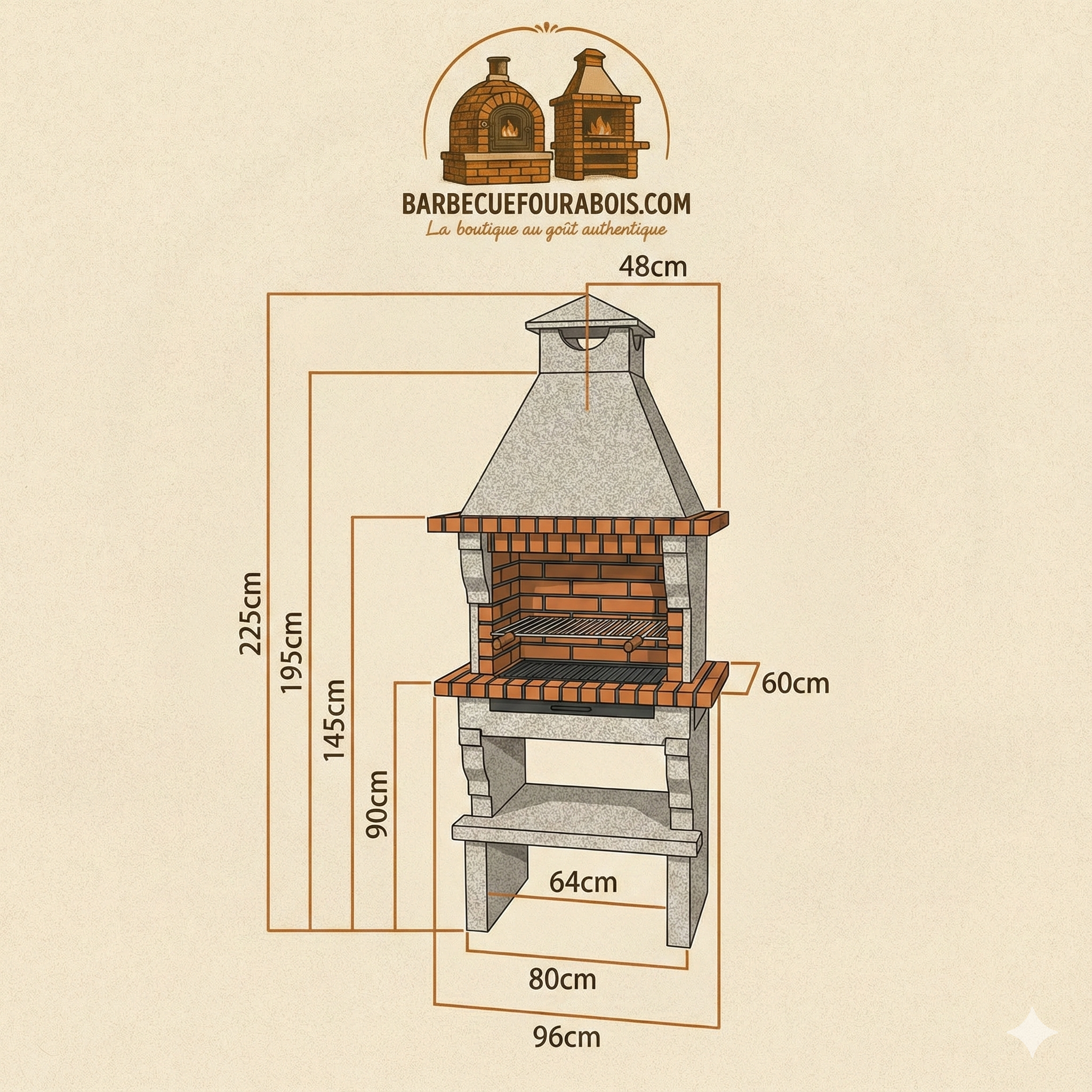 Barbacoa de Ladrillo TerraCotto 101 – Compacta y Tradicional