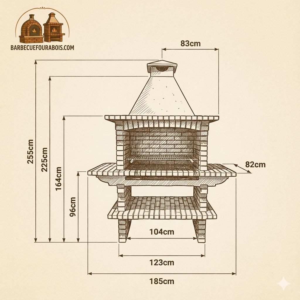 Barbacoa de Ladrillo TerraCotto 173 – Gran Hogar 100×60 cm