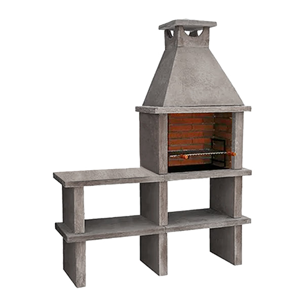 Terra 40 – Reconstituted stone barbecue with 60 cm grill and worktop (stainless steel optional)