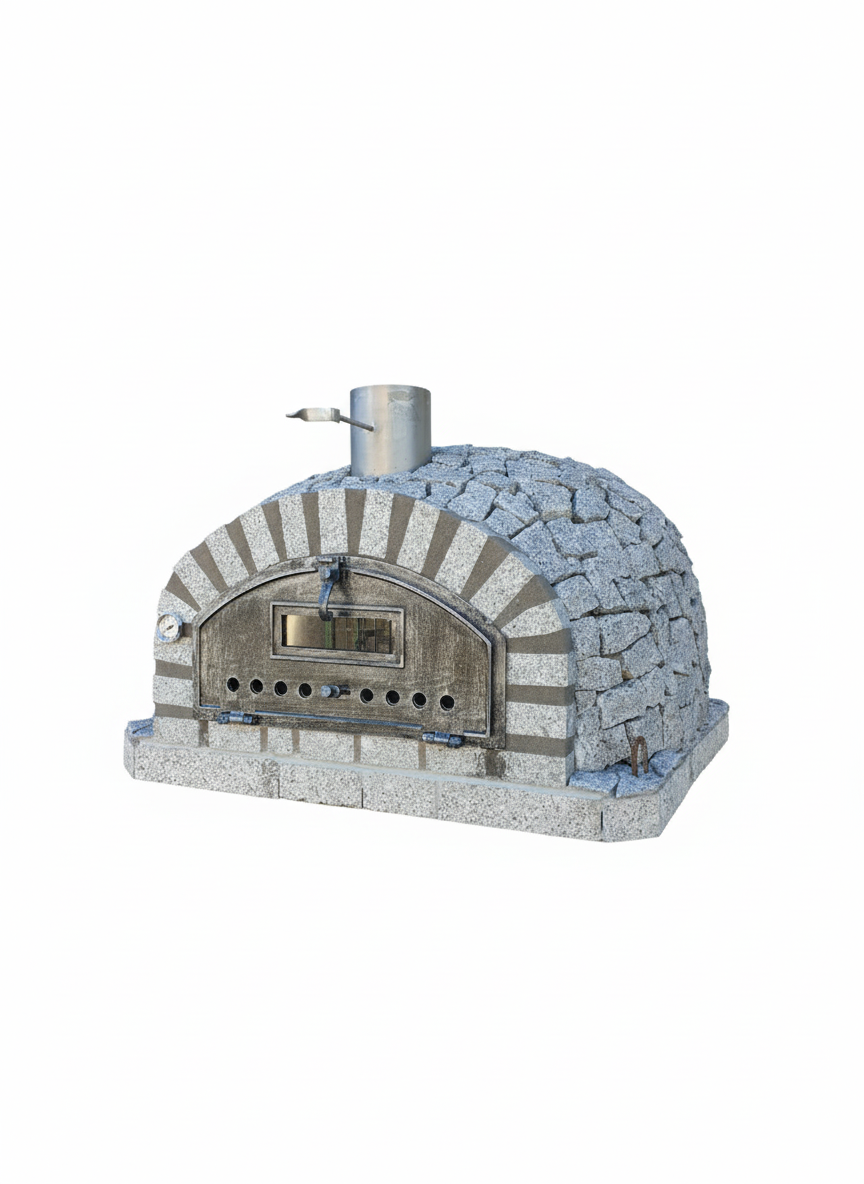 Horno de leña ETNA 100 cm – Acabado de piedra de granito natural