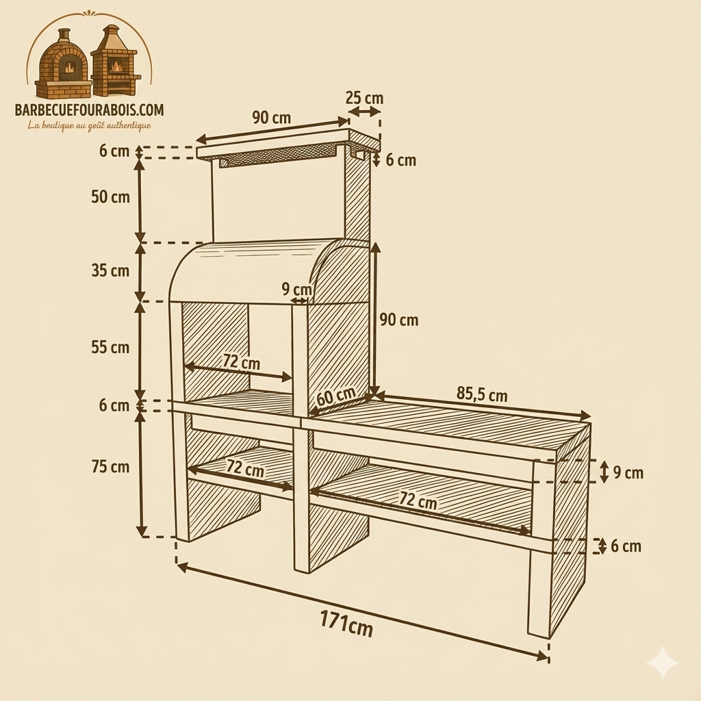 Granito 49 – Cocina exterior de granito con fregadero y parrilla de 70 cm