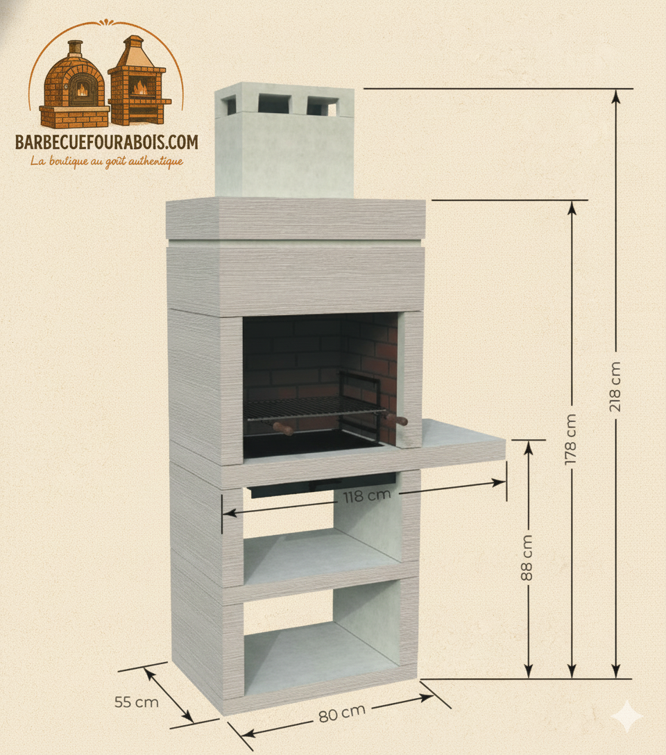 Barbacoa Urban 431 – De Piedra Reconstituida con Borde Lateral