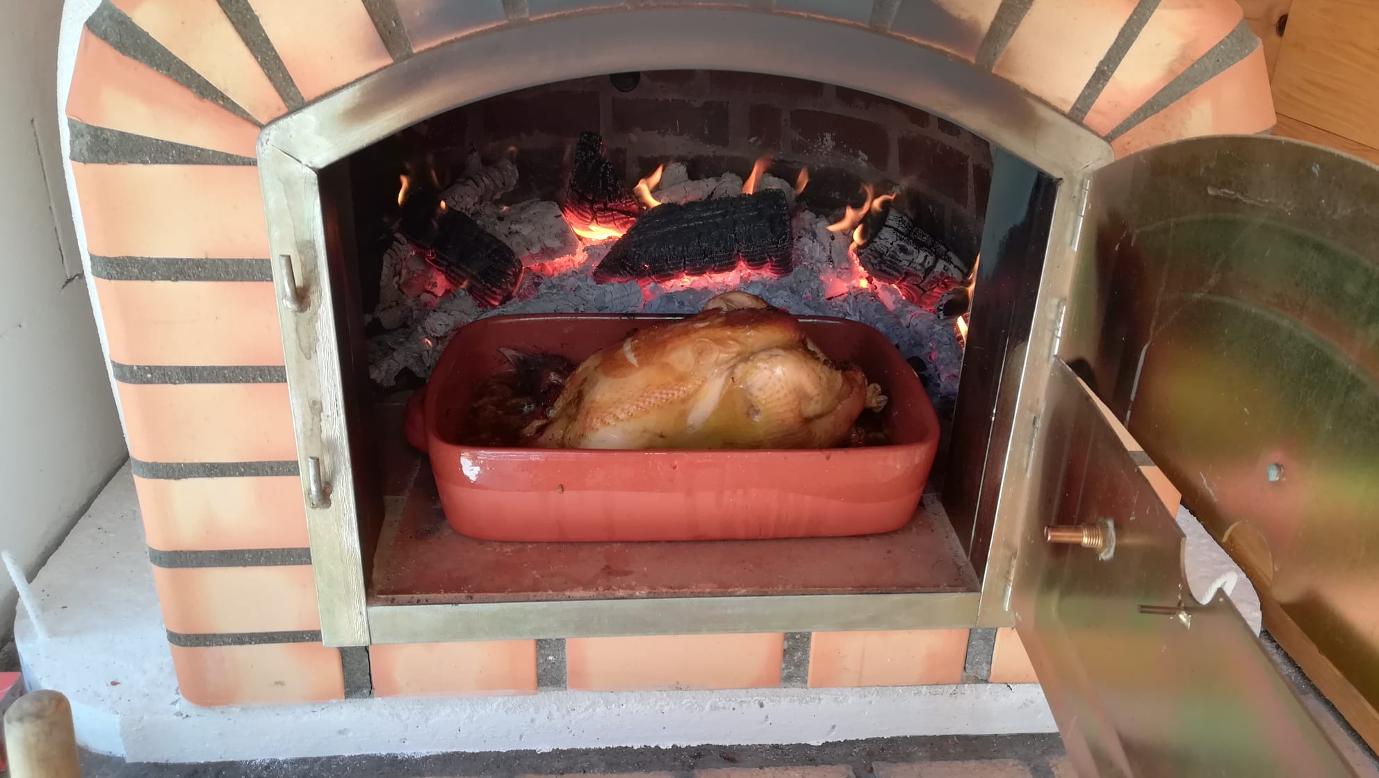 Horno de Leña CENTORO 90 cm – Horno de Pizza con Chimenea Central
