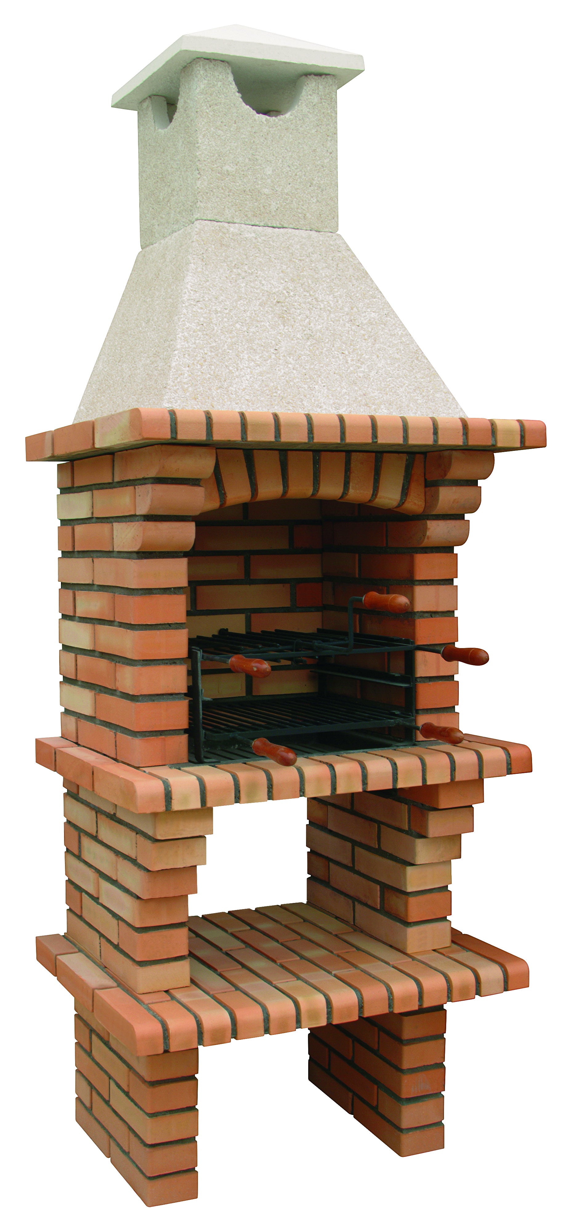Calabria 60 – Barbacoa tradicional de ladrillo y piedra reconstruida – abertura 47 cm