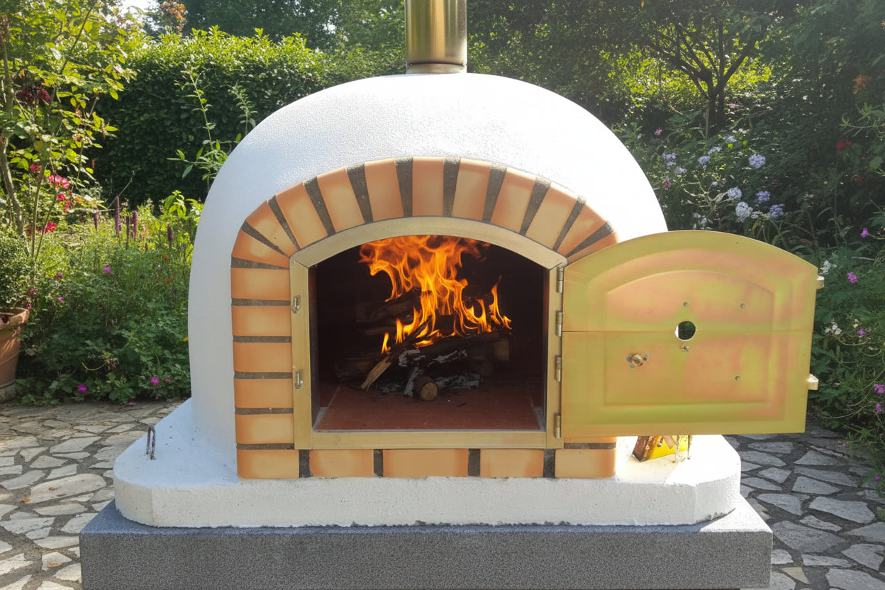 Horno de Leña CENTORO 90 cm – Horno de Pizza con Chimenea Central