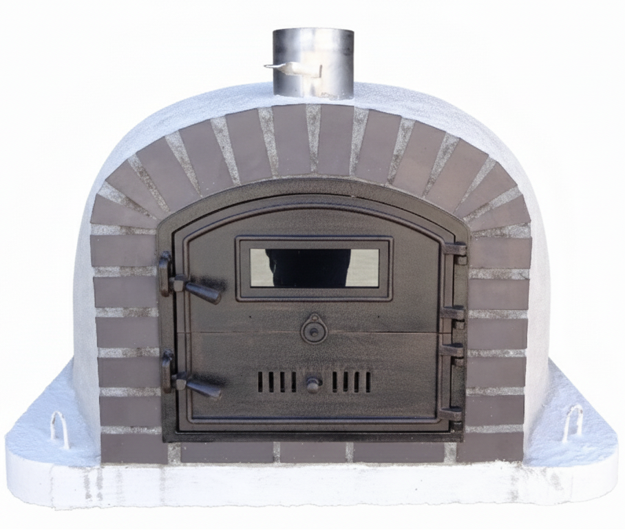 Horno de leña BRACIARO 100 cm – Horno de pizza y asador de ladrillo gris