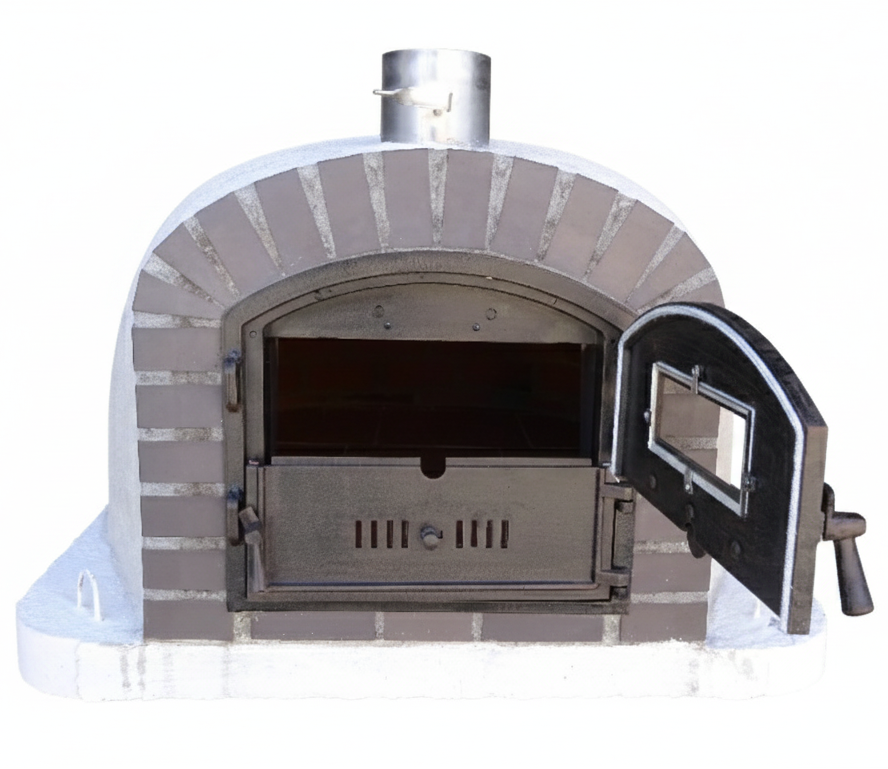Horno de leña BRACIARO 100 cm – Horno de pizza y asador de ladrillo gris