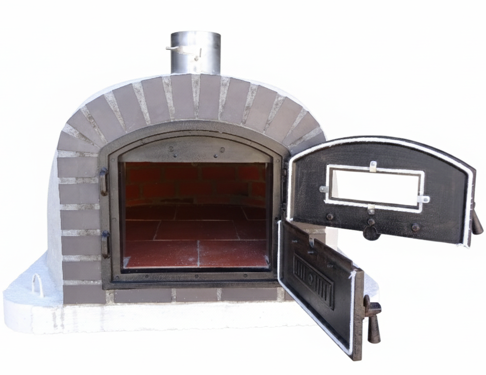 Horno de leña BRACIARO 100 cm – Horno de pizza y asador de ladrillo gris