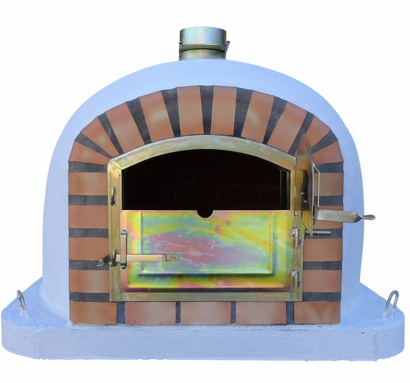 Horno de Leña CENTORO 110 cm – Horno de Pizza Tradicional con Chimenea Central