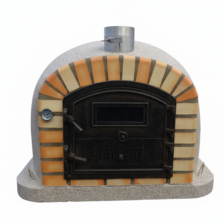 Horno de Leña CENTORO 110 cm – Horno de Pizza Tradicional con Chimenea Central