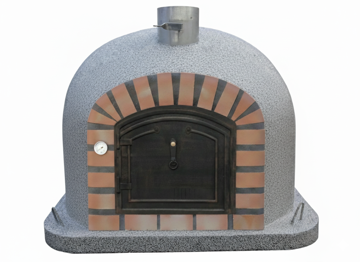 Horno de Leña CENTORO 90 cm – Horno de Pizza con Chimenea Central
