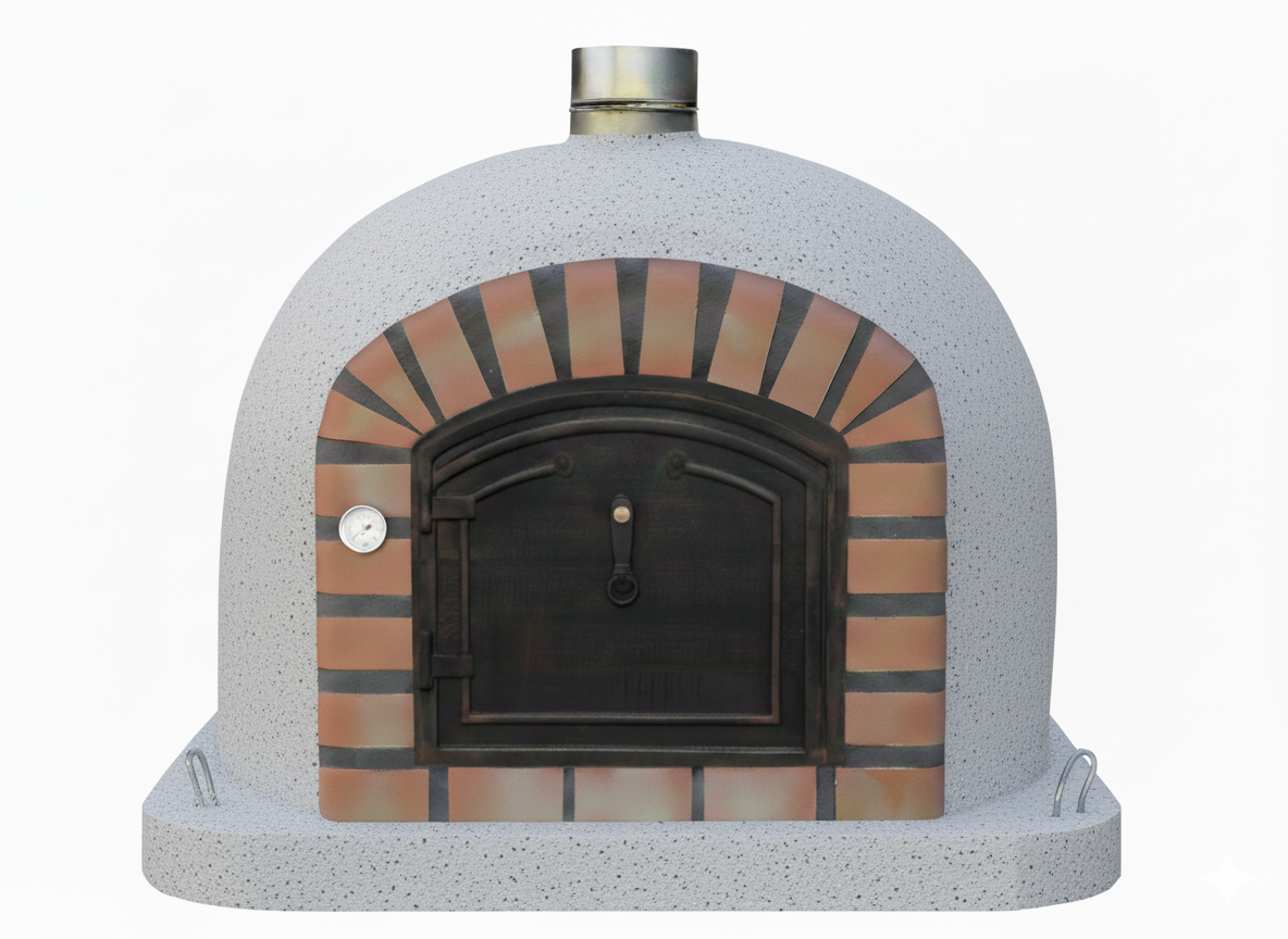 Horno de Leña CENTORO 90 cm – Horno de Pizza con Chimenea Central