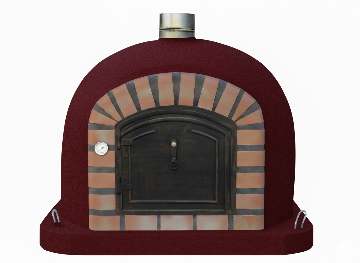 Horno de Leña CENTORO 90 cm – Horno de Pizza con Chimenea Central