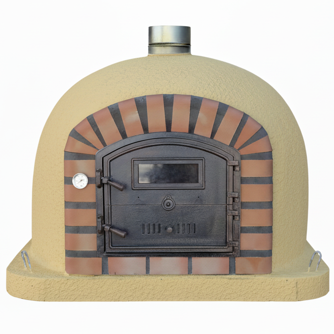 Horno de leña CENTORO 100 cm – Horno de pizza y asador con chimenea central