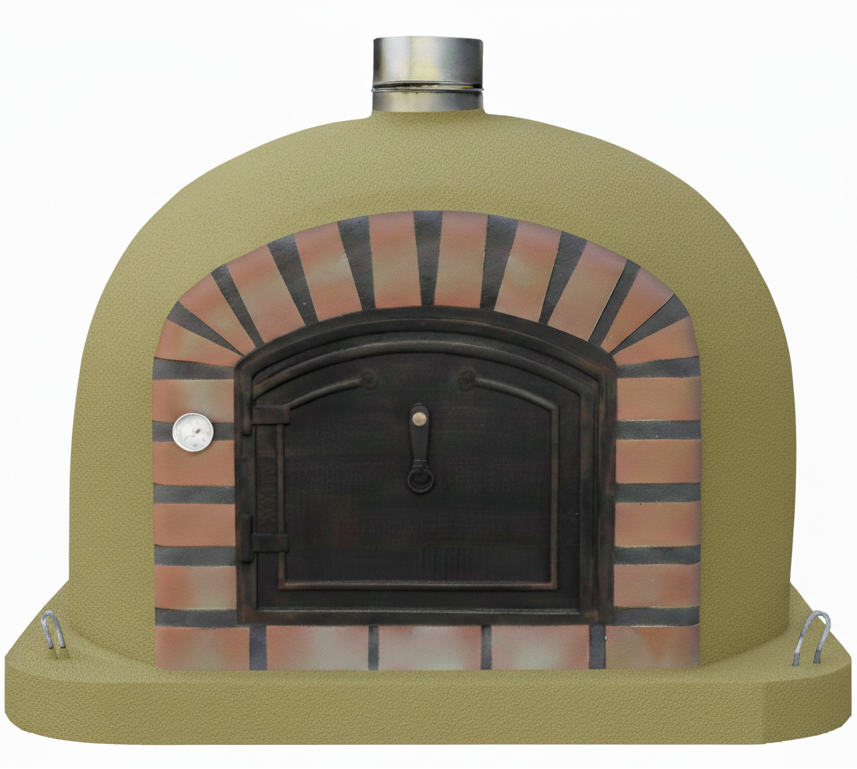 Horno de Leña CENTORO 90 cm – Horno de Pizza con Chimenea Central