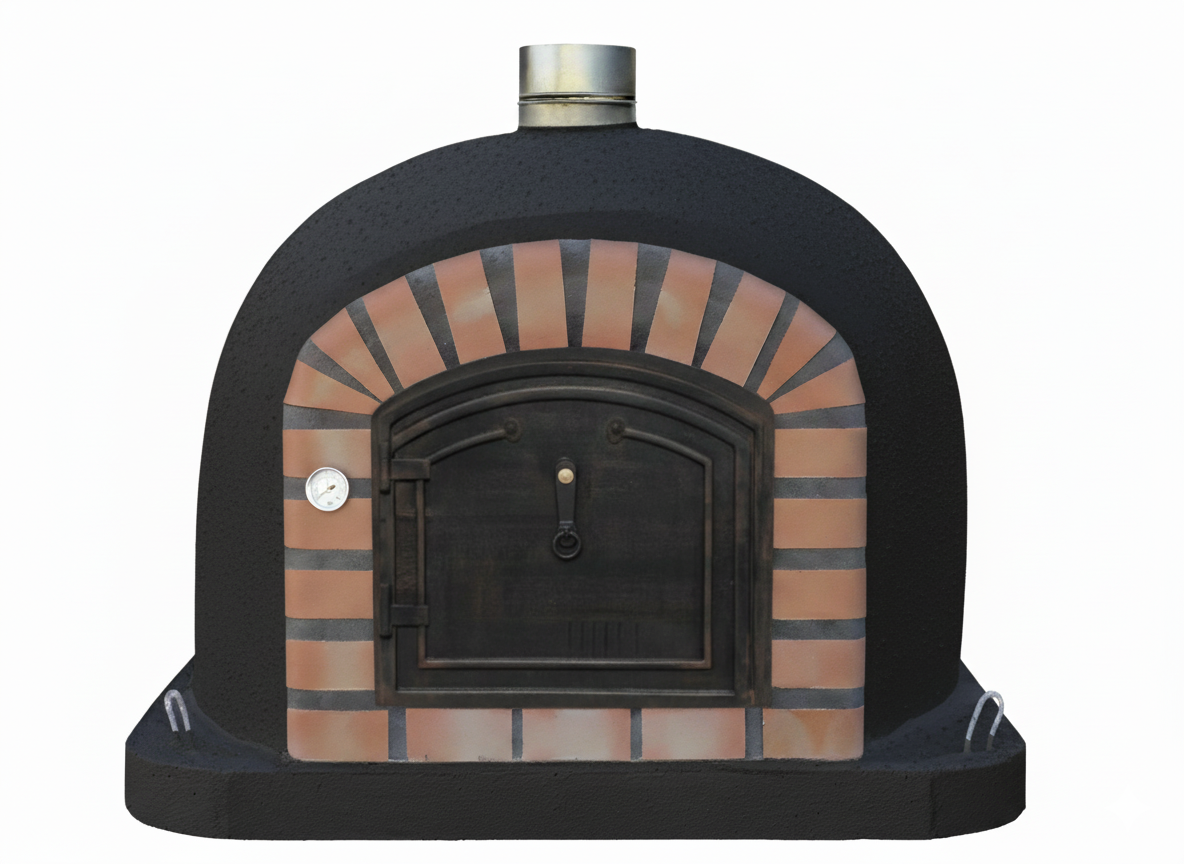 Horno de Leña CENTORO 90 cm – Horno de Pizza con Chimenea Central