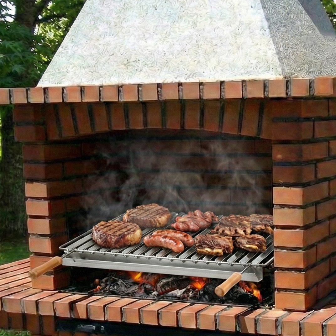 Parrilla Argentina LINEA (58×38 o 78×38 cm) – Acero Inoxidable – Bandeja recogegrasa
