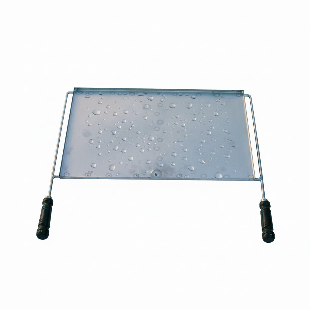Plancha de acero inoxidable - Placa de cocción para barbacoa (60x38 a 100x60 cm)