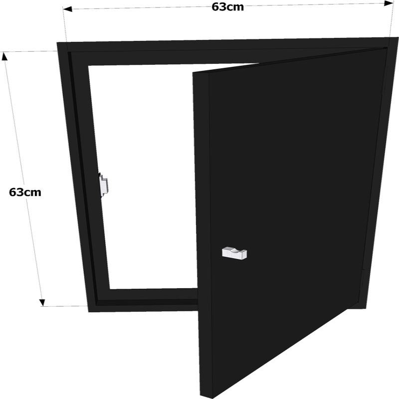Puerta para módulos Linea – Acero lacado (Negro/Blanco/Marrón/Beige)