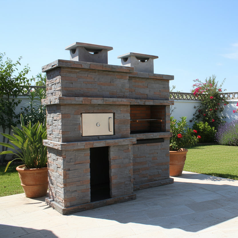 Rocca Four 473 – Barbacoa de piedra con horno de leña integrado