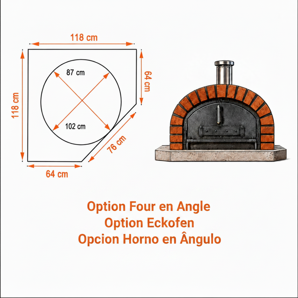 Horno de Leña Vesuvio 120 cm – Horno de Pizza Profesional